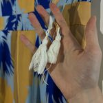 Única Blue and Yellow Feather Pattern Jumpsuit Photo 1