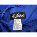 La Femme 28206 Cross Back Satin Jersey Trumpet Gown SZ 12 - Royal Blue - NWOT Photo 7