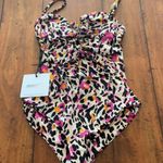 Beach Riot NWT multi colored leopard Mia one piece Photo 2