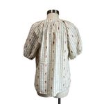 Loft Puff Sleeve Clip Stripe Peasant Blouse Size M Photo 1