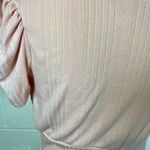 Better Be Pale Pink Cropped Puff Sleeve Wrap Shirt Photo 4
