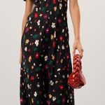 Ralph Lauren POLO  Black Floral 100% Silk Nime Midi Dress Size 8 Photo 0