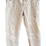 Kut From The Kloth  Amy Crop Straight Leg White‎ Jeans Size 10 Frayed Hem Photo 0