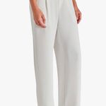 Steve Madden  payton pants in cream color size Large wide leg smocked waist Photo 2