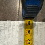 SheIn  LWD White Textured Mini Dress Ties in front off or on shoulder Dainty Photo 15