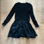 Club Monaco  Black Long Sleeve Silky Sweater Dress Photo 5