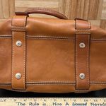 Michael Kors MICHAEL  Brookville Update Cognac Brown Leather Medium Bowling Bag Photo 6