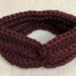 Maroon Twist Knot Ear Warmer Headband Photo 4