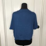 Reebok Womens Shirt L Blue RI BL Crop Tee Training Short Sleeve Crew Neck NWT Photo 6