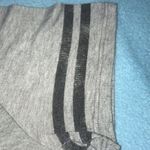 Workshop Republic Clothing WORKSHOP crop top “LOVE 80” floral grey black stripes short sleeve size L Photo 8