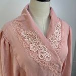 Victoria's Secret  Long Pastel Pink Robe Vintage Gold Label Photo 1