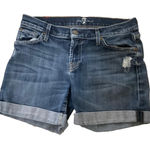 7 For All Mankind  Women's Designer‎ Jean Shorts Size 27 Photo 0