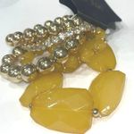 Noir Bracelet Bundle 5Pc Bubble Beads Fashion Jewelry Gold and Amber Tone Set Photo 0
