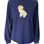Talbots dark blue long sleeve crewneck pullover sweater with dog XS Photo 0