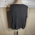 Daniel Rainn  Womens Black‎ V-Neck Pleated Long Sleeve Blouse Size Medium Photo 3
