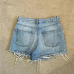 Topshop  mom high rise distressed blue jean shorts in size 10 Photo 1