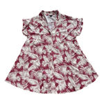 Torrid Size 3 Tropical Palm Print Button-Up Shirt Dress Summer Beach Vacation Photo 0