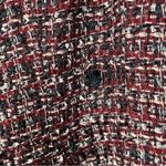 Ann Taylor Red & Blue Fringe Tweed Blazer Jacket 8 Photo 4