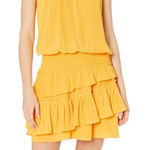 Ramy Brook  Alexandra Dress in Lemon Zest Ruffle Tiered‎ Mini Photo 0