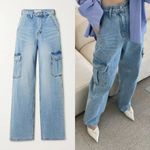 Frankie Shop Kai High Rise Wide Leg Jeans Blue Size 8 Photo 8
