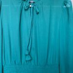Halogen Teal Long Sleeve Dress Photo 4