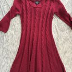Ronni Nicole  Burgundy Knitted Dress mid-sleeved  Photo 0