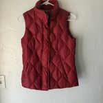 Eddie Bauer Vest Womens XS Red Goose Down Quilted Puffer Insulated Outdoors Photo 1