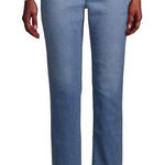 Lands End high rise stovepipe straight ankle jeans size 8 Blue Photo 0