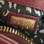 Guess Ladies Handbag Satchel Tote Bag Wine Modern Simplicity Photo 5