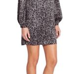 Equipment ZIPPORAH BLACK GRAY ANIMAL PRINT SILK DRESS XS Photo 0