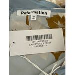 Reformation Casette Silk Dress in Serene Sz.10 NWT Preppy Bohemian Party Wedding Photo 14