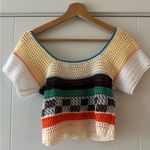 Davi & Dani  Multicolor Crochet Crop Top Photo 1
