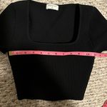 Aritzia Babaton Black Sculpt Knit Square Neck Short Crop- Size XS Photo 10