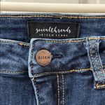 Risen Frannie Palazzo Raw Hem Jeans Size 5/27 Dark Wash Wide Leg Cropped EUC Photo 8