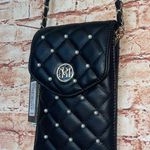 Badgley Mischka | Black Diamond Quilted with Pearls Phone Case Crossbody Bag Photo 2