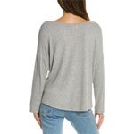 Eberjay Eberjey Elon The V-Neck Gray Ribbed Pullover Medium Photo 1