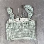 WAYF Smocked Waist Top Ruffle Sleeve Medium Farm Girl Beach Summer Fun Cropped Photo 9