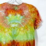 Reba  Medium Top Handmade Tie Dye Studded Short‎ Sleeve Western Orange Green 1078 Photo 8