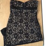 Venus  Sexy Lacy Strapless Dress Stretchy Black/Tan/Beige Size Small Photo 0