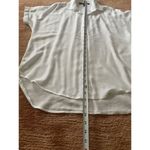Gloria Vanderbilt  White Button Front Blouse Dolman Short Sleeve Top Size M Photo 2