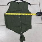 EXPRESS Women Dark Green Sleevelesstie knot Top size XS Photo 5