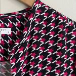 Equipment Magnolia Houndstooth Keyhole Neck A-line Midi Dress Amaranth Multi Photo 4