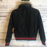 Rose‎ & snake appliqué faux fur collar bomber Black Size M Photo 5