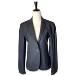 Theory  Blazer Women 6‎ Gray Wool Single Breasted Tailored One Button Corpcore Photo 1