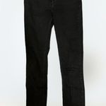 Free People Women's  Black High-Rise Button Fly Jeans Size 26 Distressed … Photo 1