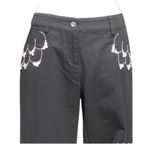 Cache Chunky Rhinestone Pockets Stretch Black Jean Pant Flair Leg New $158 NWT Photo 0