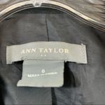 Ann Taylor Factory Linen Blend 3/4 Quarter Sleeve Two Button Black Blazer Photo 1