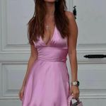 ZARA  dress mini halter pink satin bow wedding party coctail bridal shower evening  Photo 0