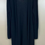 Banana Republic  Black Open Front Duster Cardigan Sweater Linen Blend XL Photo 0