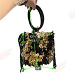 Elegant Black and Gold Sequin Handbag Photo 3